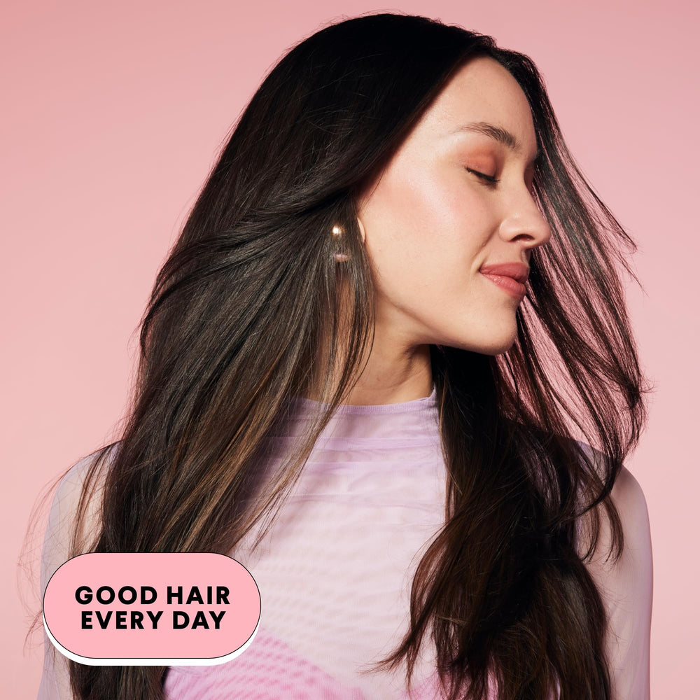 MONDAY Haircare Smooth glossy hair after use suggests shine and softness.