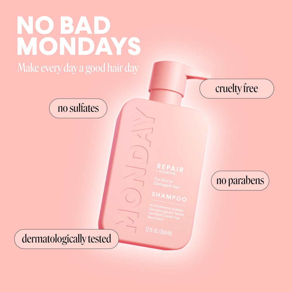 MONDAY Haircare Three-step routine for refreshed shine and manageability