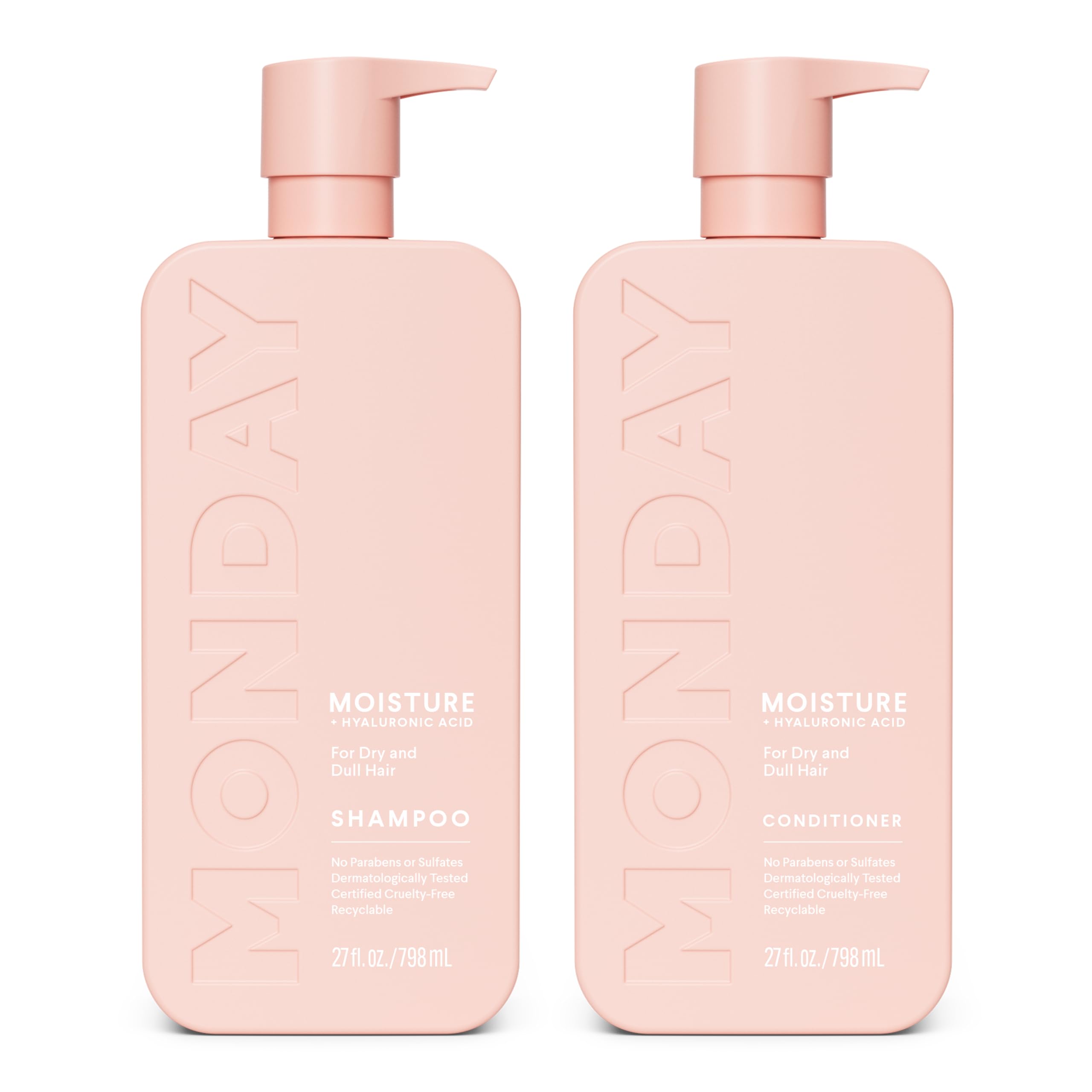 MONDAY Haircare Moisture Shampoo bottle pour shows hydration for dry hair