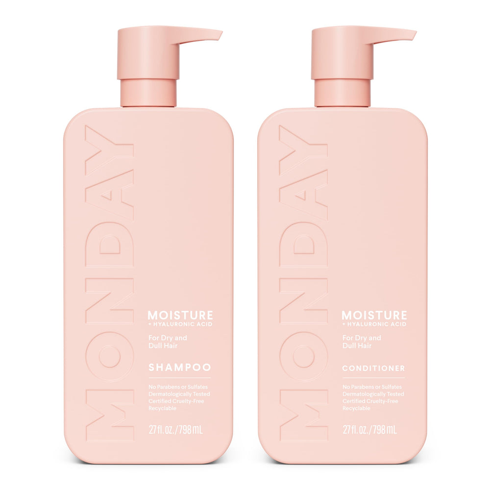 MONDAY Haircare Moisture Shampoo bottle pour shows hydration for dry hair
