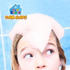 Moneysworth & Best Fun House foam soap spray captures playful foam for creative shapes.