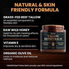 MONIER balm jar close-up with natural ingredients and unscented formula