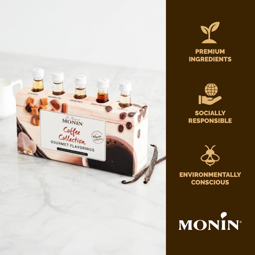 Monin Irish cream syrup bottle pour ideal for creamy coffee beverages