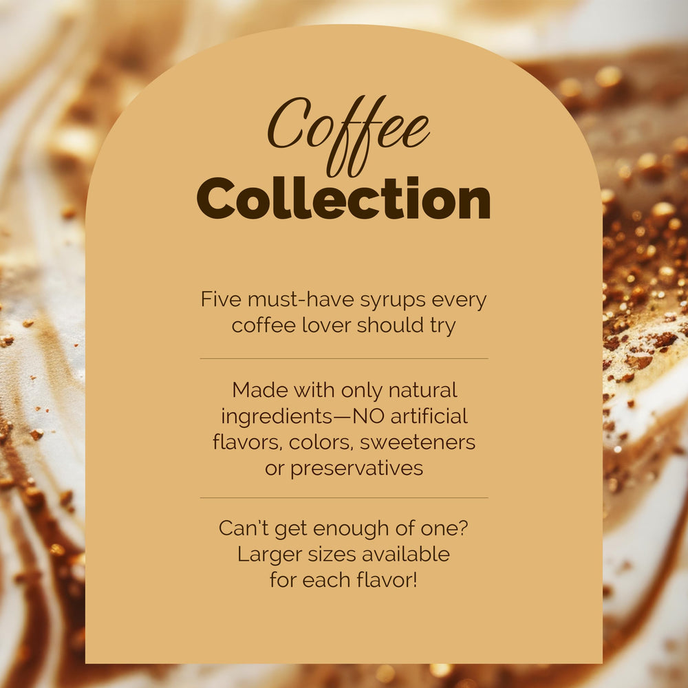 Monin toasted hazelnut syrup bottle pour adds nutty warmth to coffee
