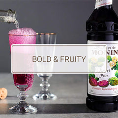 Monin Desert Pear Syrup lemonade mix creates vivid, refreshing drinks.