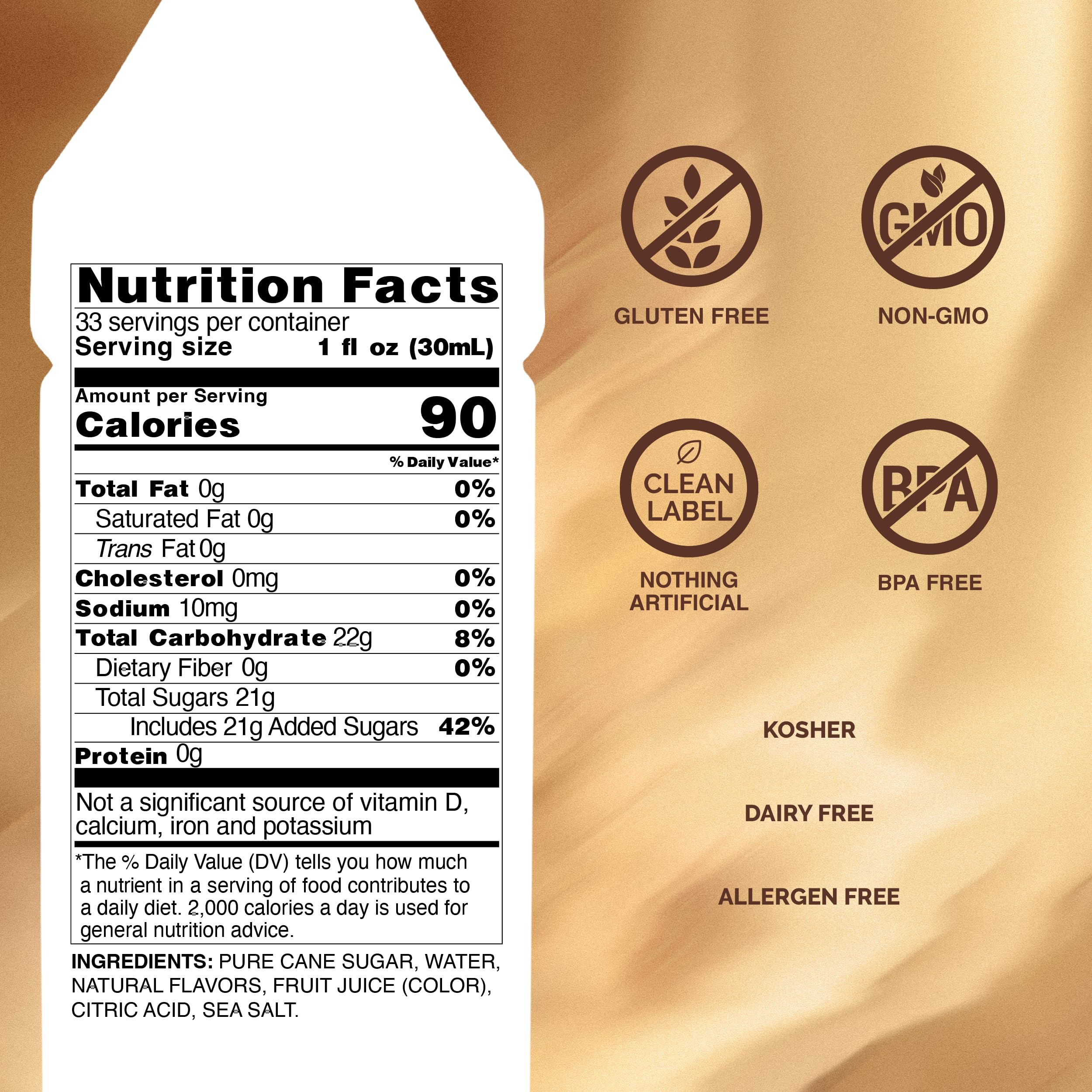 Monin Hazelnut Syrup pouring into latte to enhance flavor