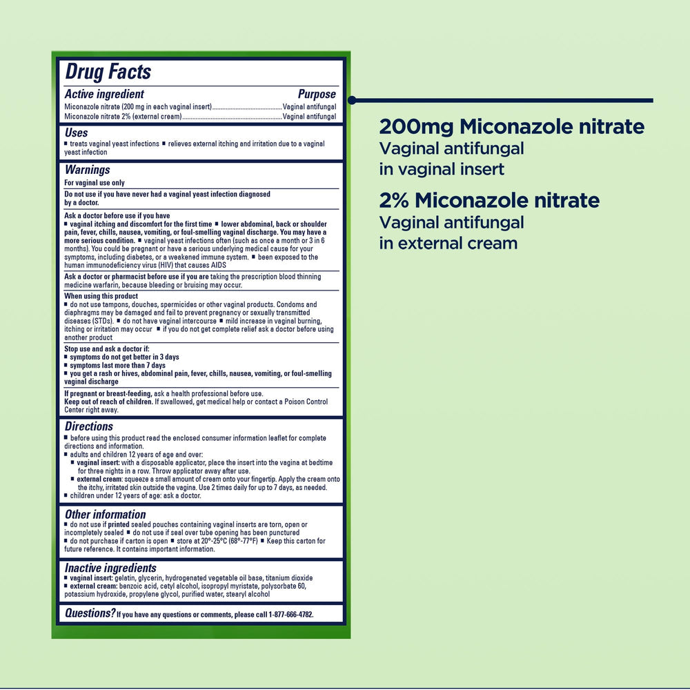 Monistat external anti-itch cream application on skin