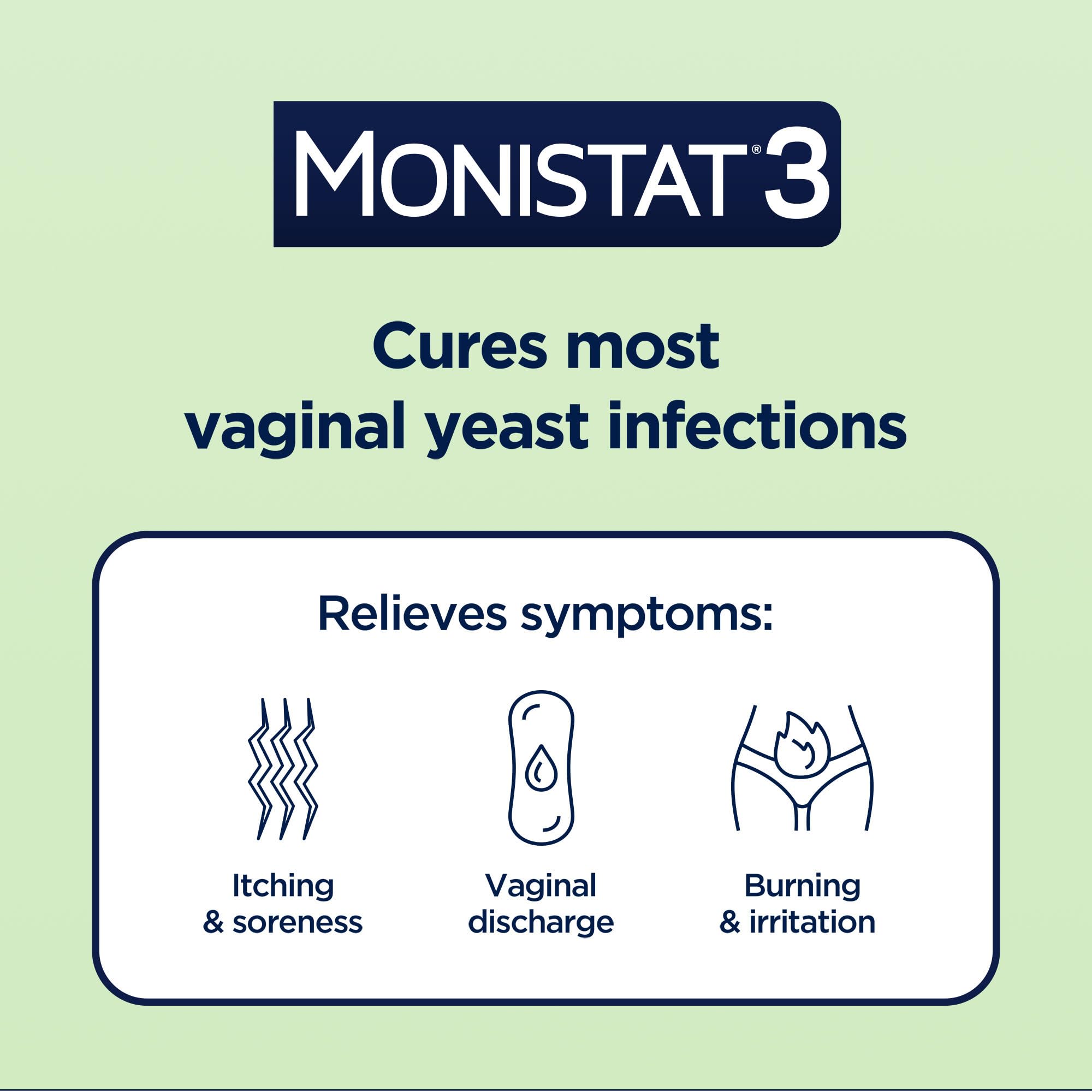 Monistat external anti-itch cream tube for cooling relief on skin