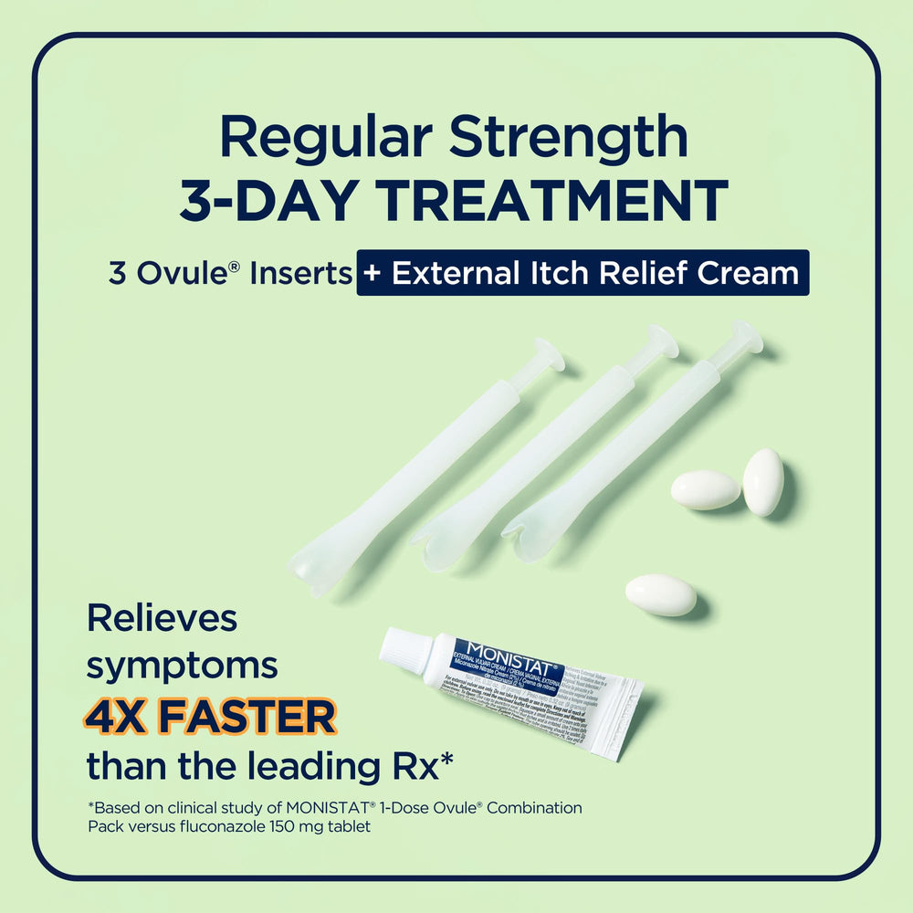 Monistat 3-Day ovule insert closeup highlighting smooth texture