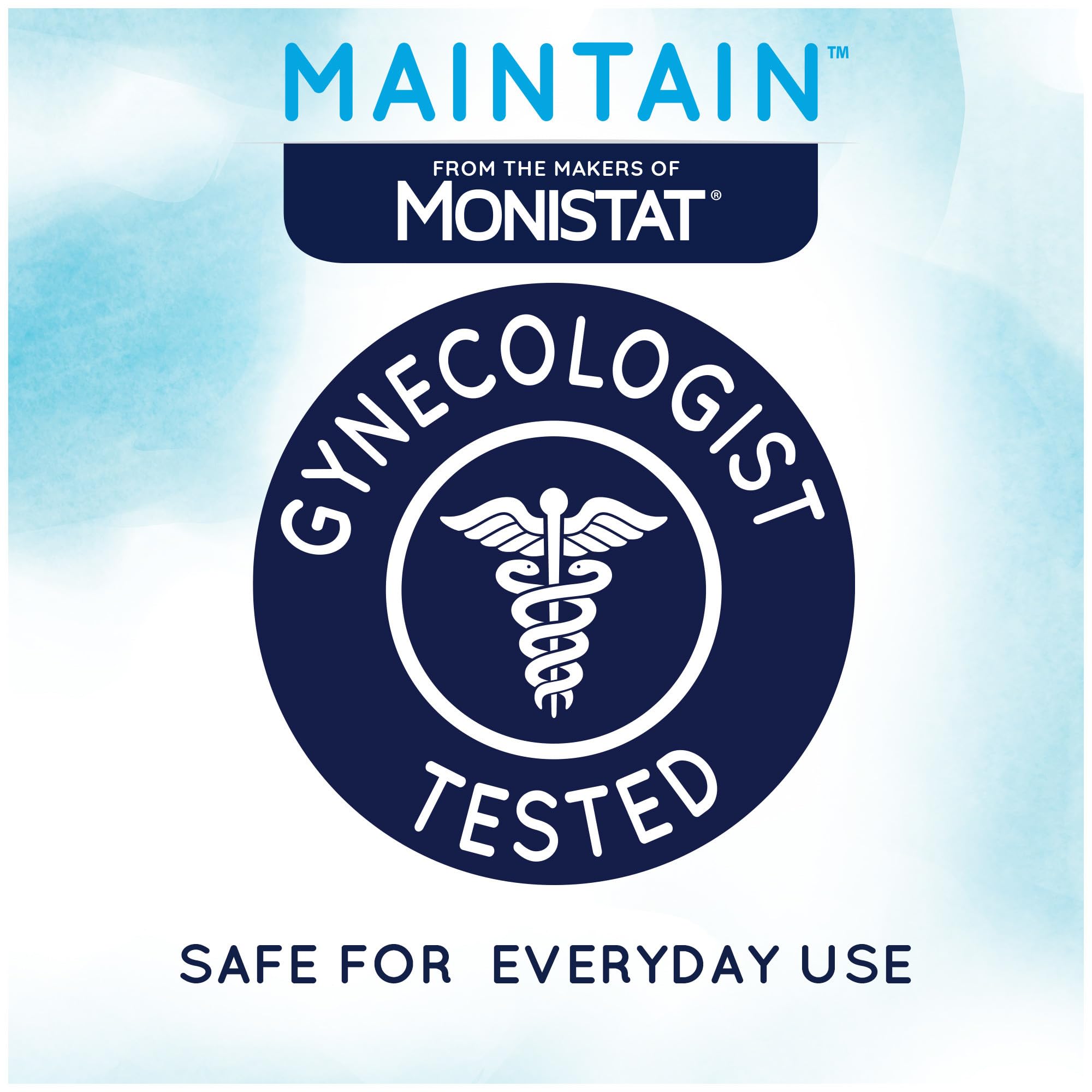 Monistat Boric Acid bottle dispensing action demonstrates gentle cleansing
