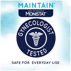 Hands apply Monistat feminine wash gently for cleansing.
