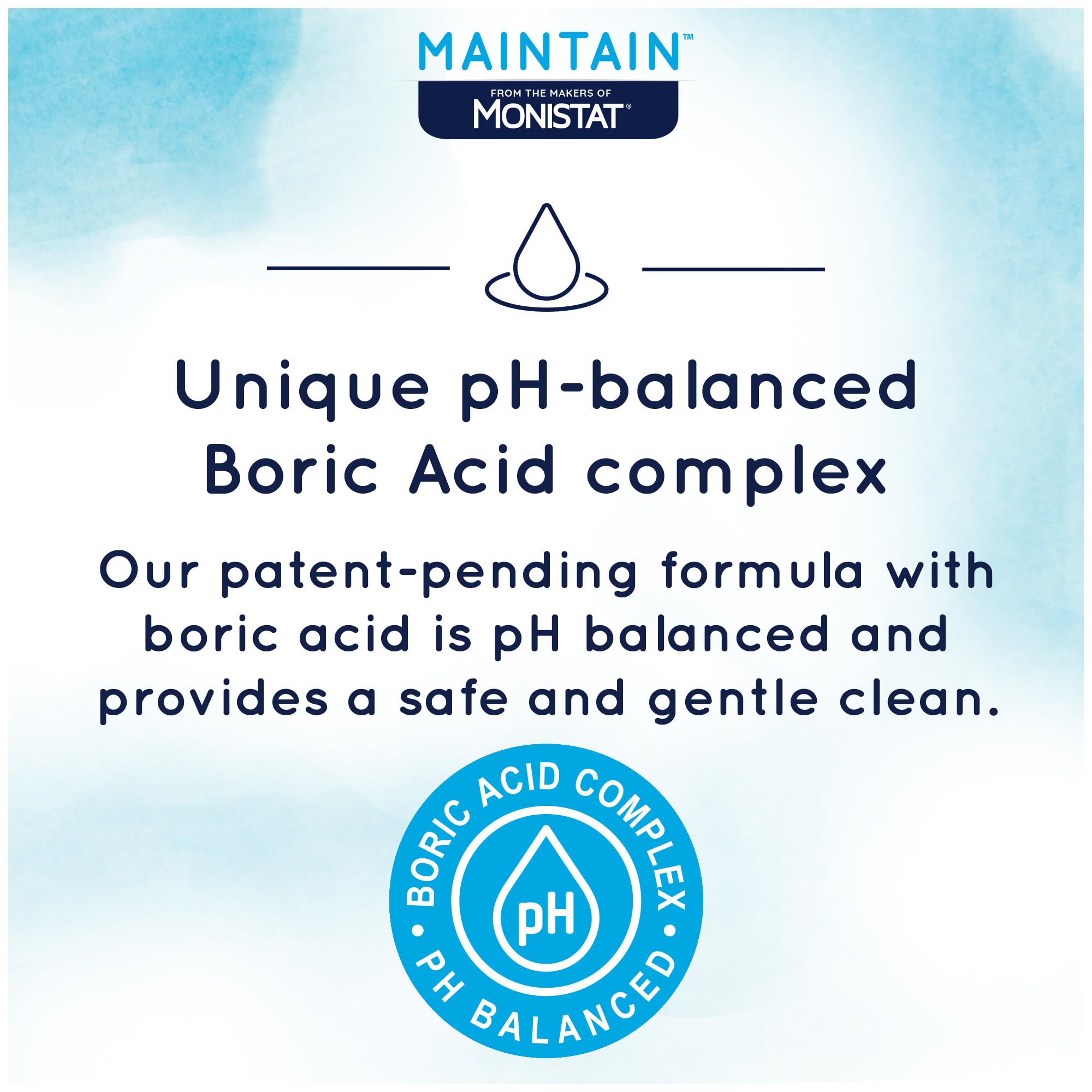 Fragrance-free, pH-balanced wash in a pump bottle for daily use.