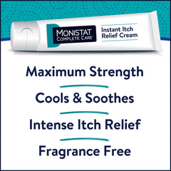 Monistat fragrance-free formula bottle designed for sensitive skin.