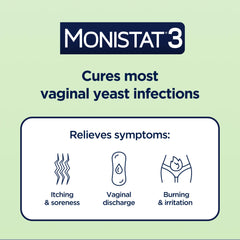 Monistat overnight suppository with a disposable applicator for nighttime use.