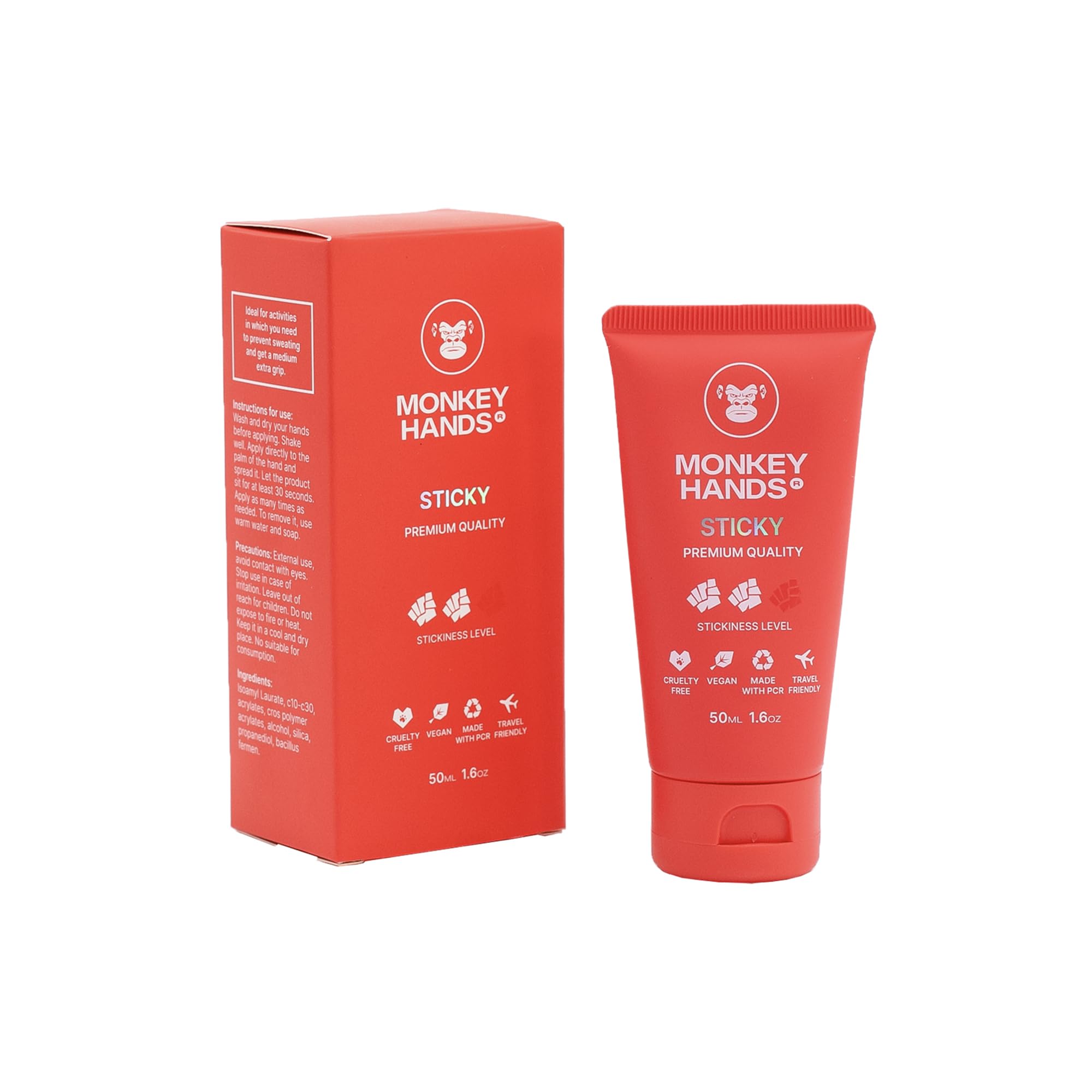 MONKEY HANDS Gel Grip in hand—secure grip for pole dance and gym.