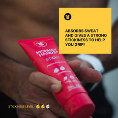 MONKEY HANDS Gel Grip close-up—sticky yet controllable feel for beginners and pros.
