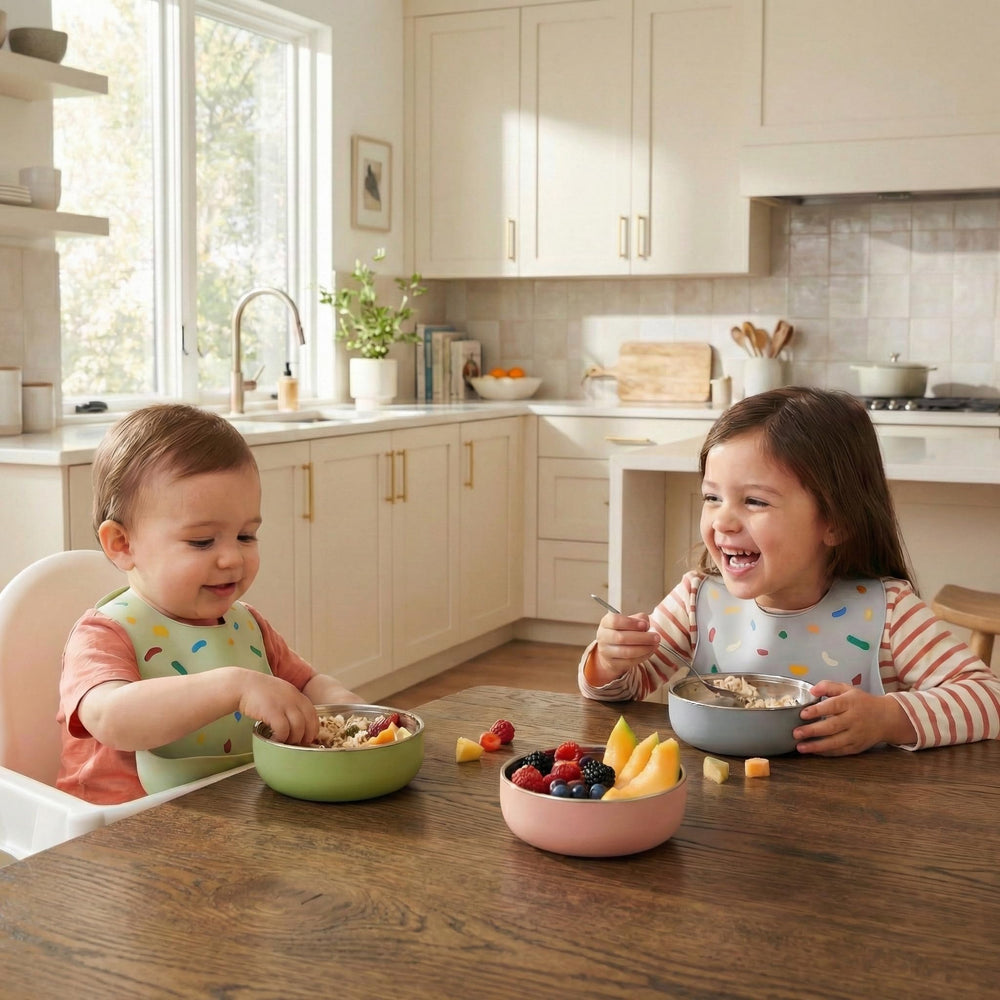 Monkey Proof bowl with stainless steel core for durability