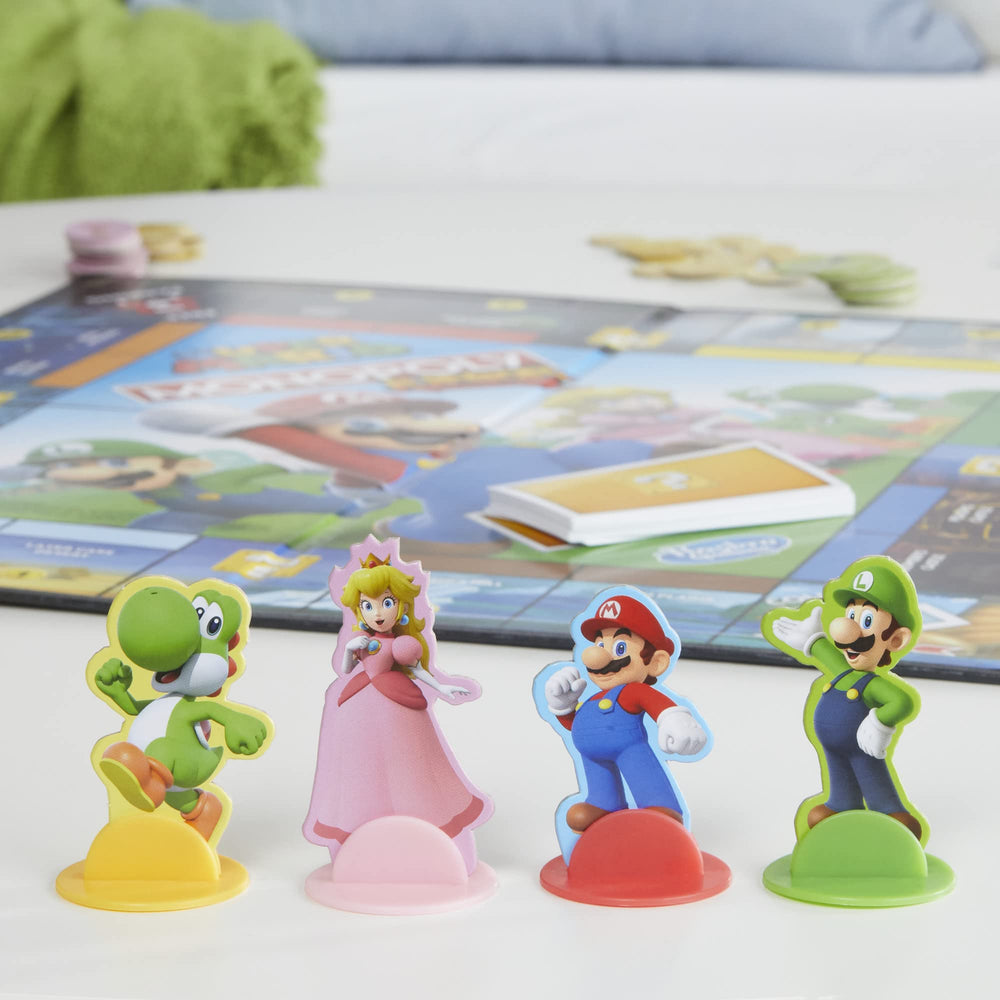 Monopoly Junior Super Mario Edition power-up die ready to trigger sound effects.