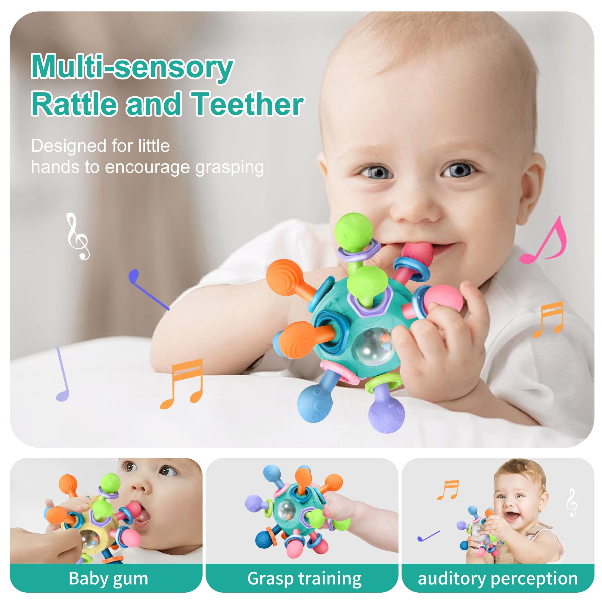 MonoTele grip-friendly teething toy designed for tiny hands