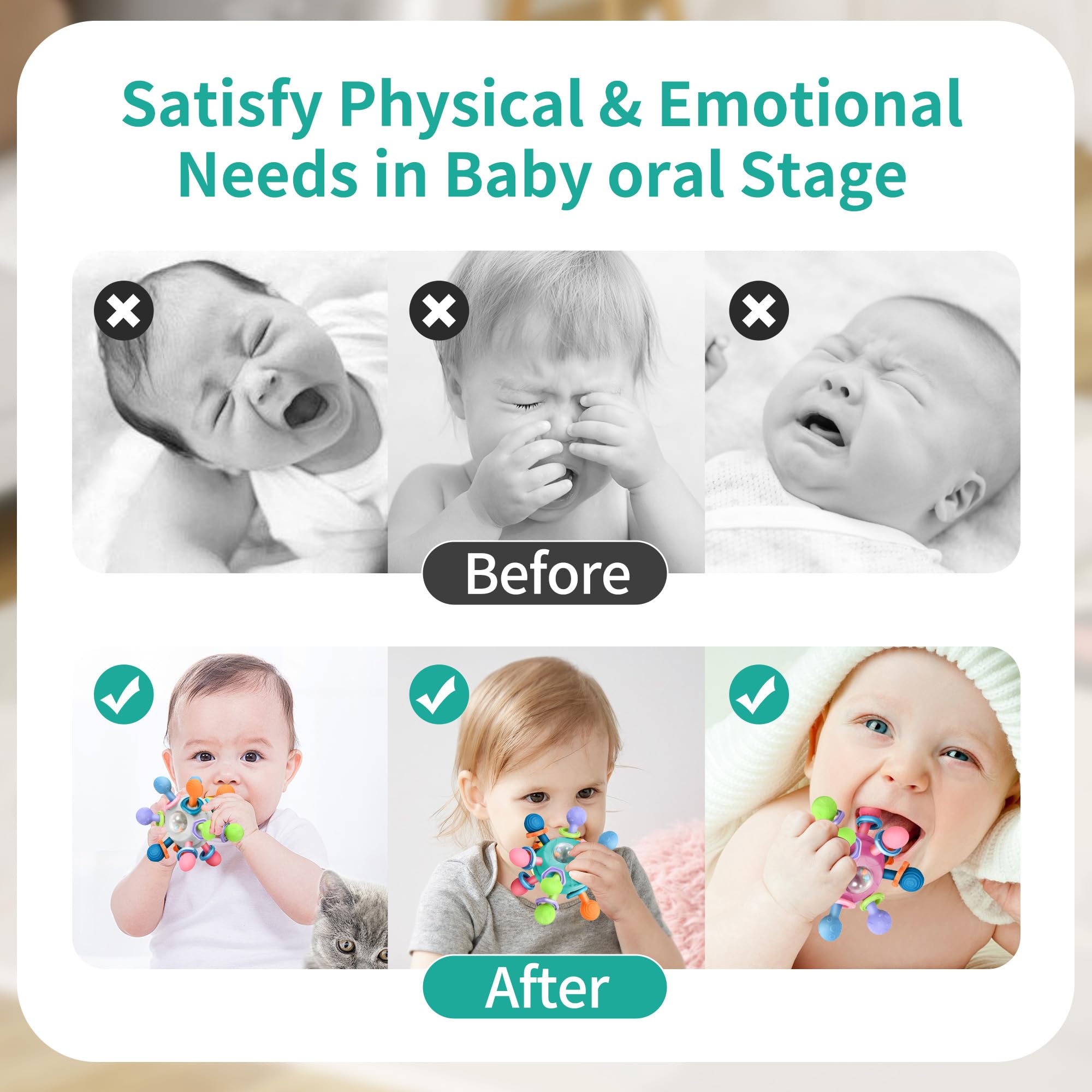 MonoTele newborn gift teether ideal for baby showers