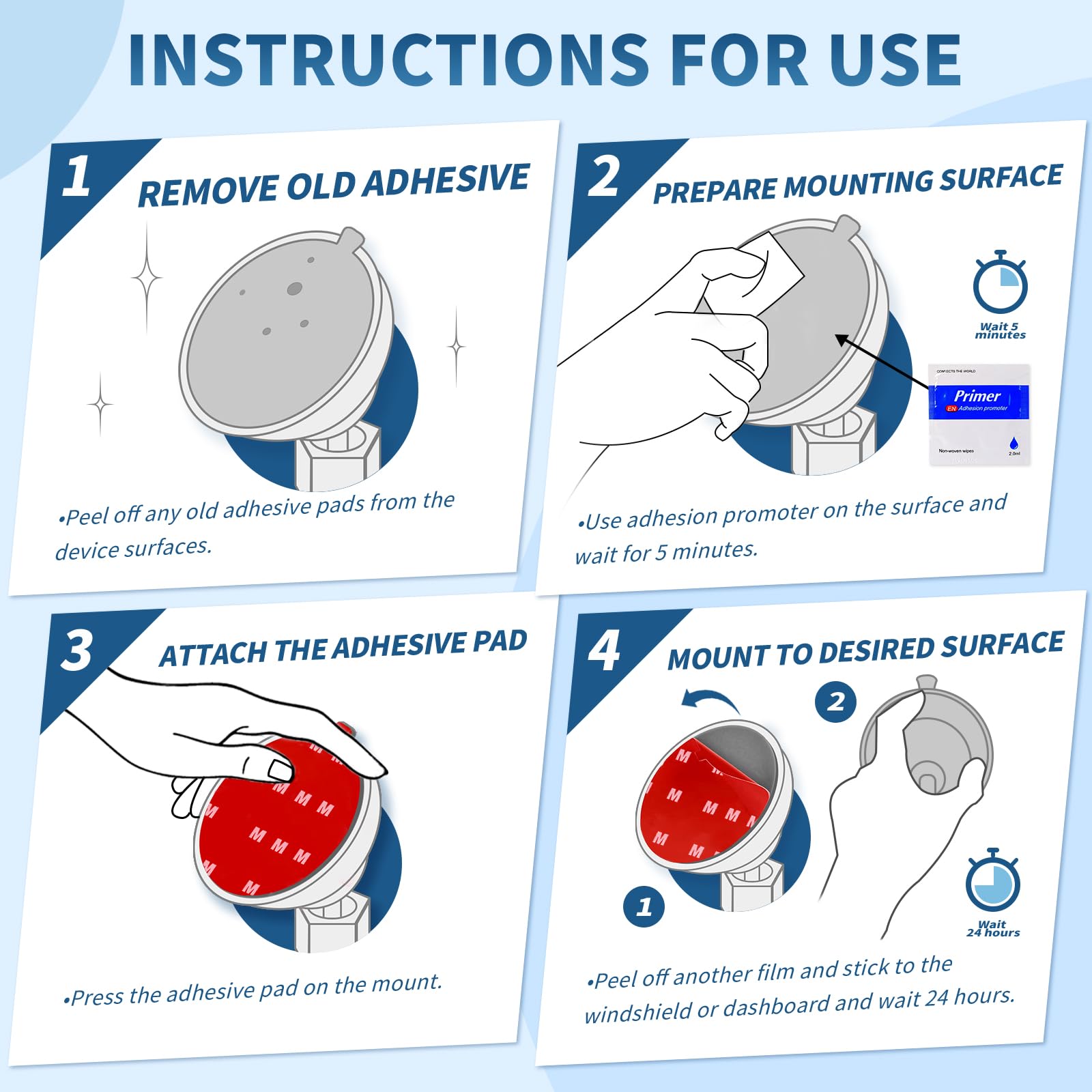 Monsensiy dash cam mounting pads offer a strong option to replace suction cups.