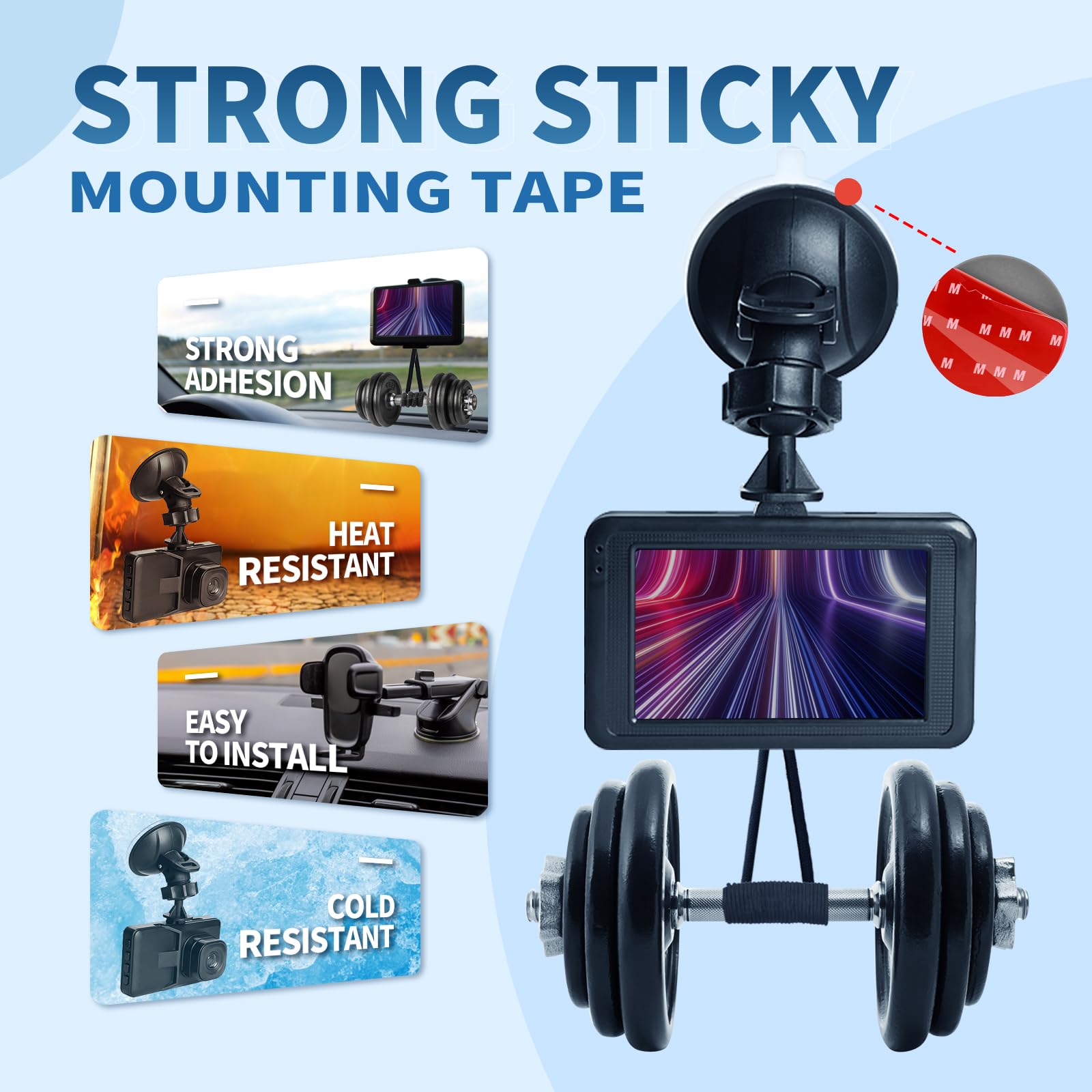 Monsensiy heat-resistant tape endures extreme temperatures for reliable long-term mounting.