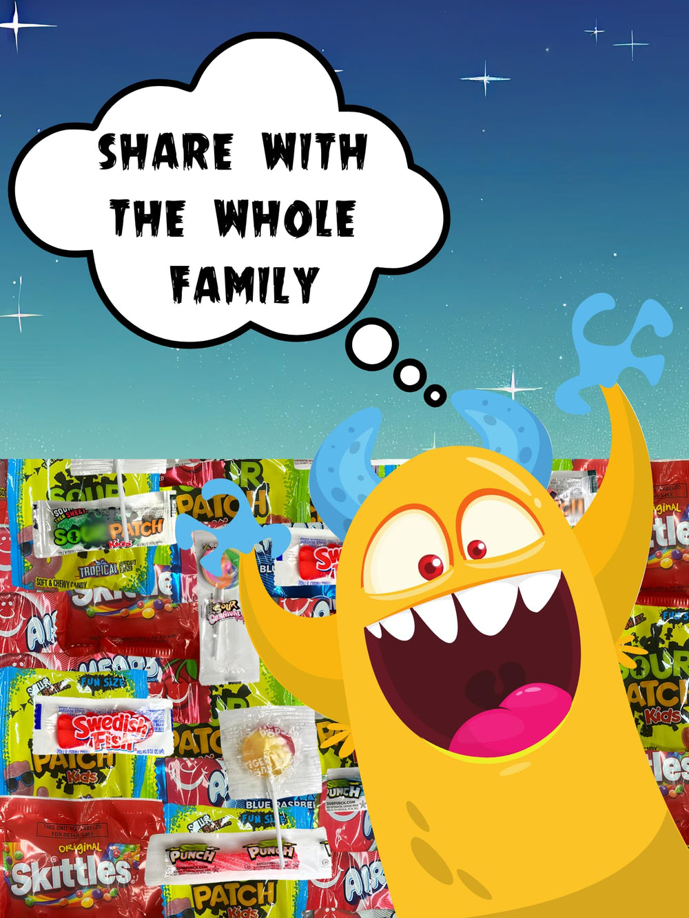 Monster Candy goodie-bag-stuffers: easy party fillers for birthdays and special events.