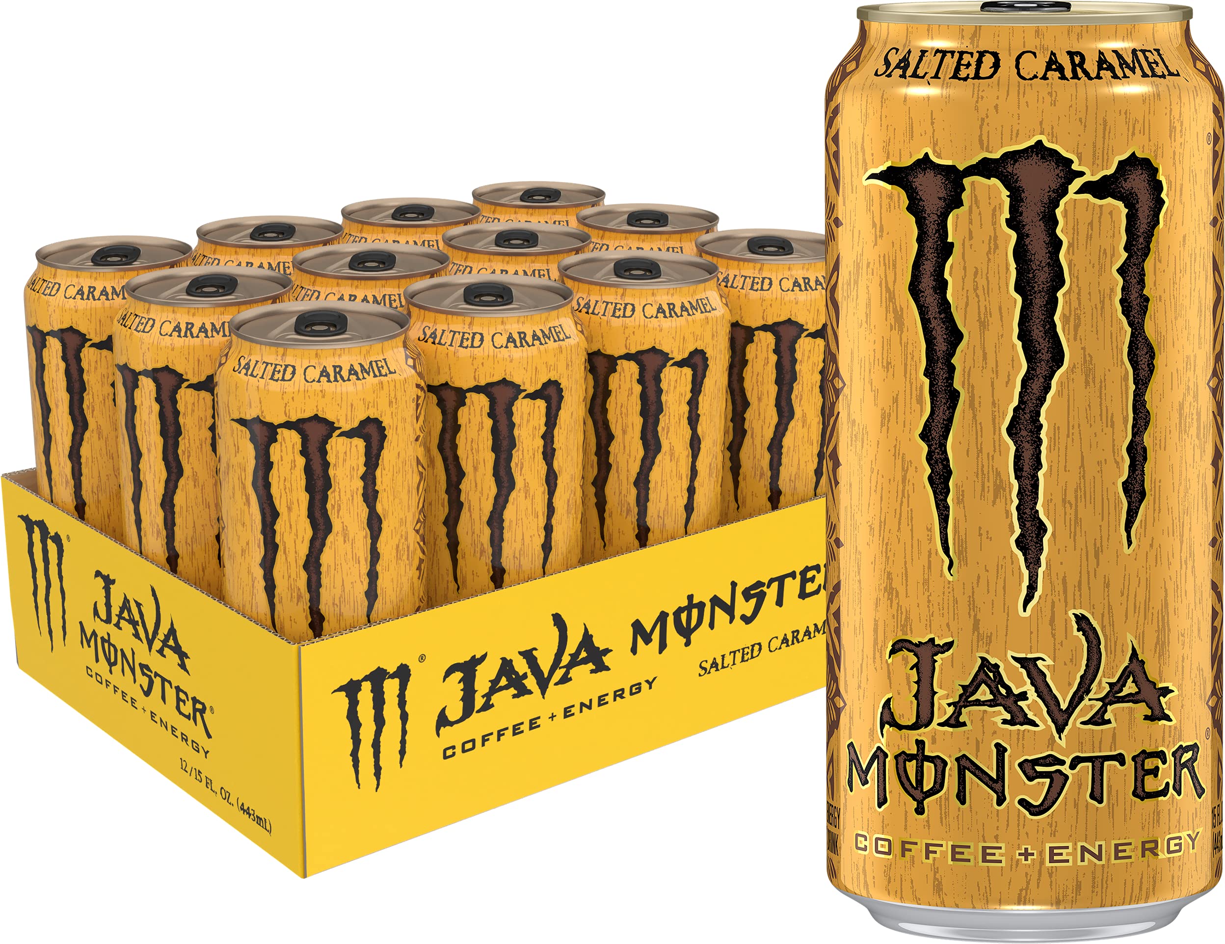 Monster Energy Java Monster Salted Caramel can with bold flavor and caffeine boost.