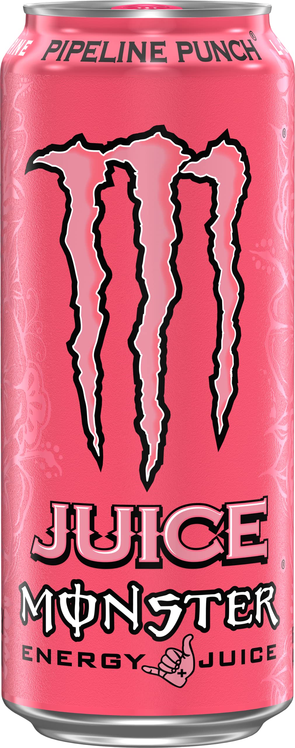 Monster Energy Juice Pipeline Punch pouring action suggests on-the-go refreshment