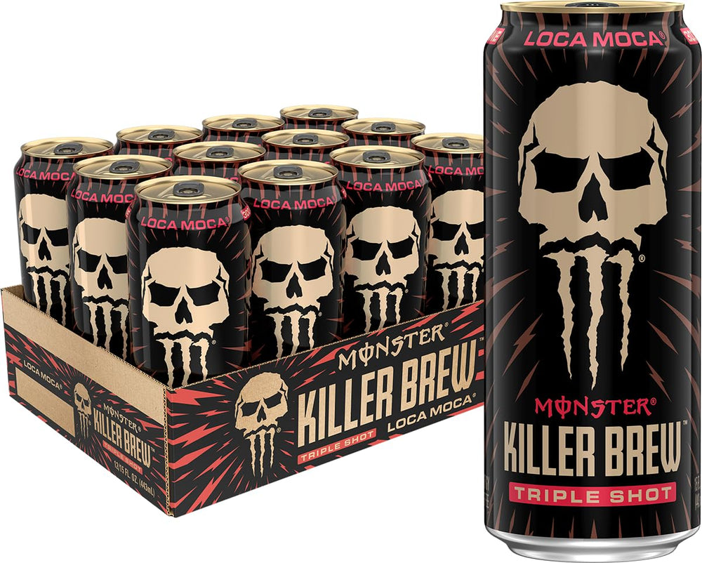 Monster Energy Killer Brew Loca Moca can front showing bold mocha flavor
