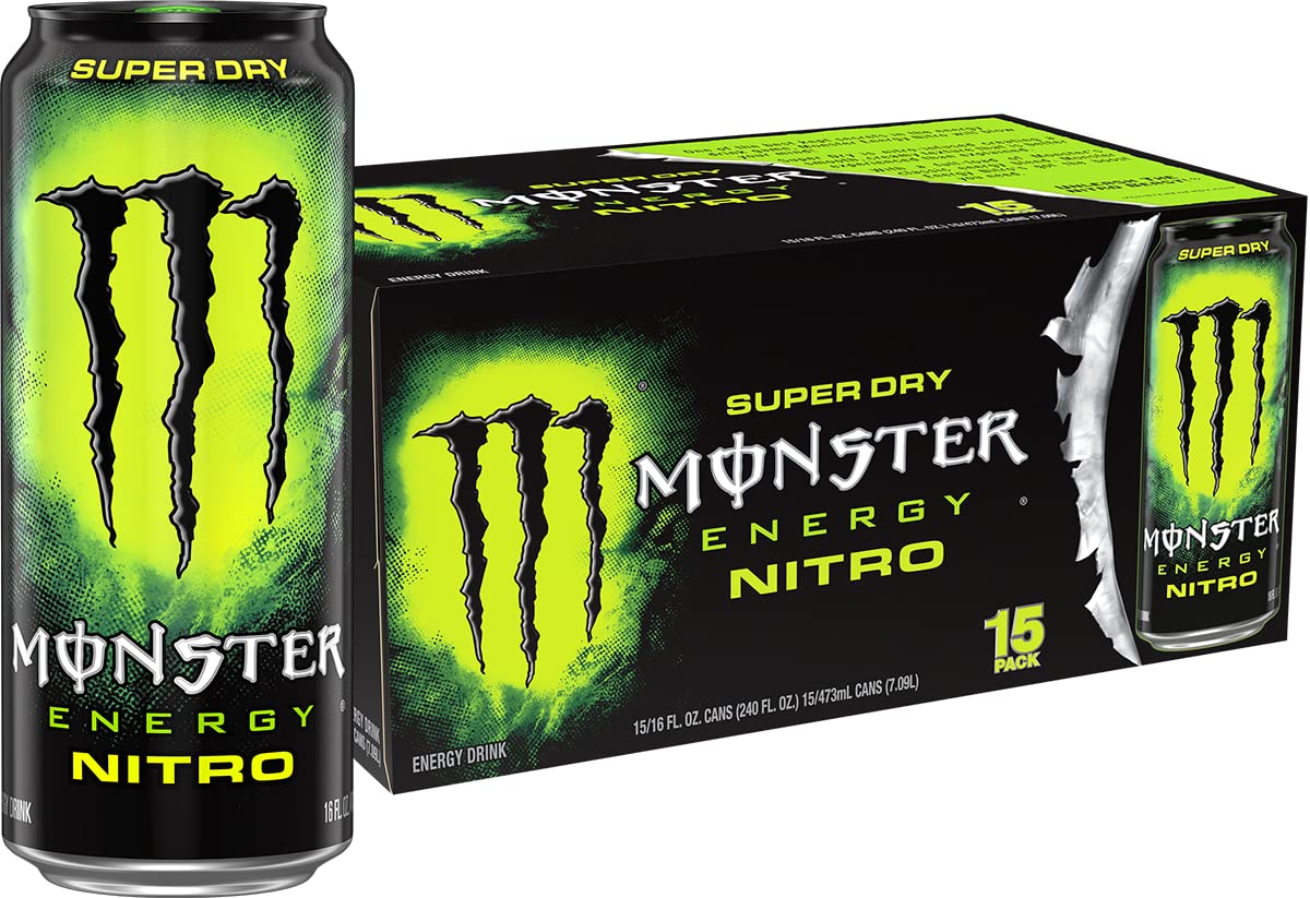 Monster Energy Nitro Super Dry can ready for a bold energy boost.