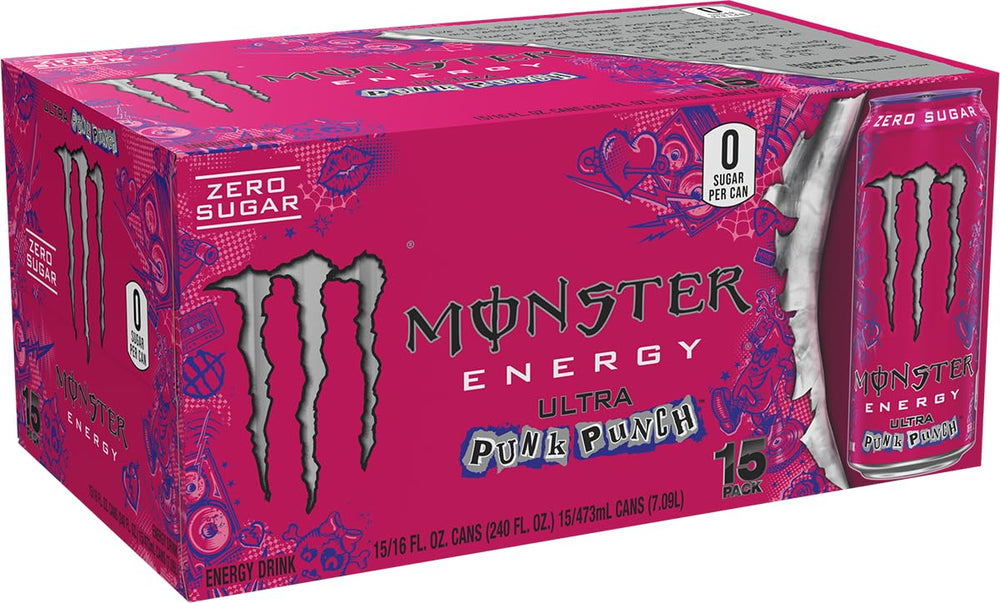 Close-up of Ultra Punk Punch branding and edgy design.