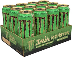 Monster Java Irish Creme pour shows creamy texture for instant coffee flavor at home.
