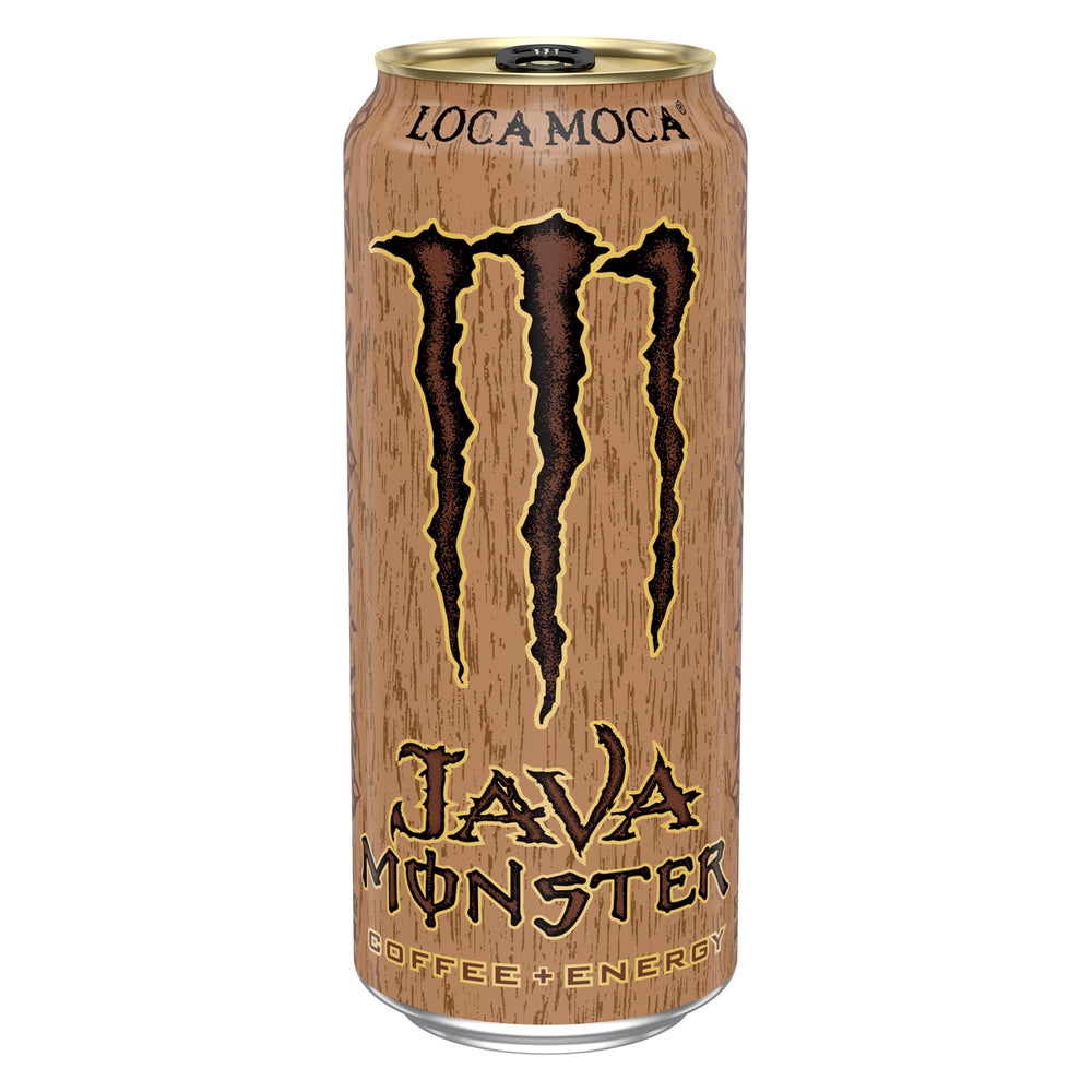Monster Java Loca Moca can in hand conveys portable energizing option