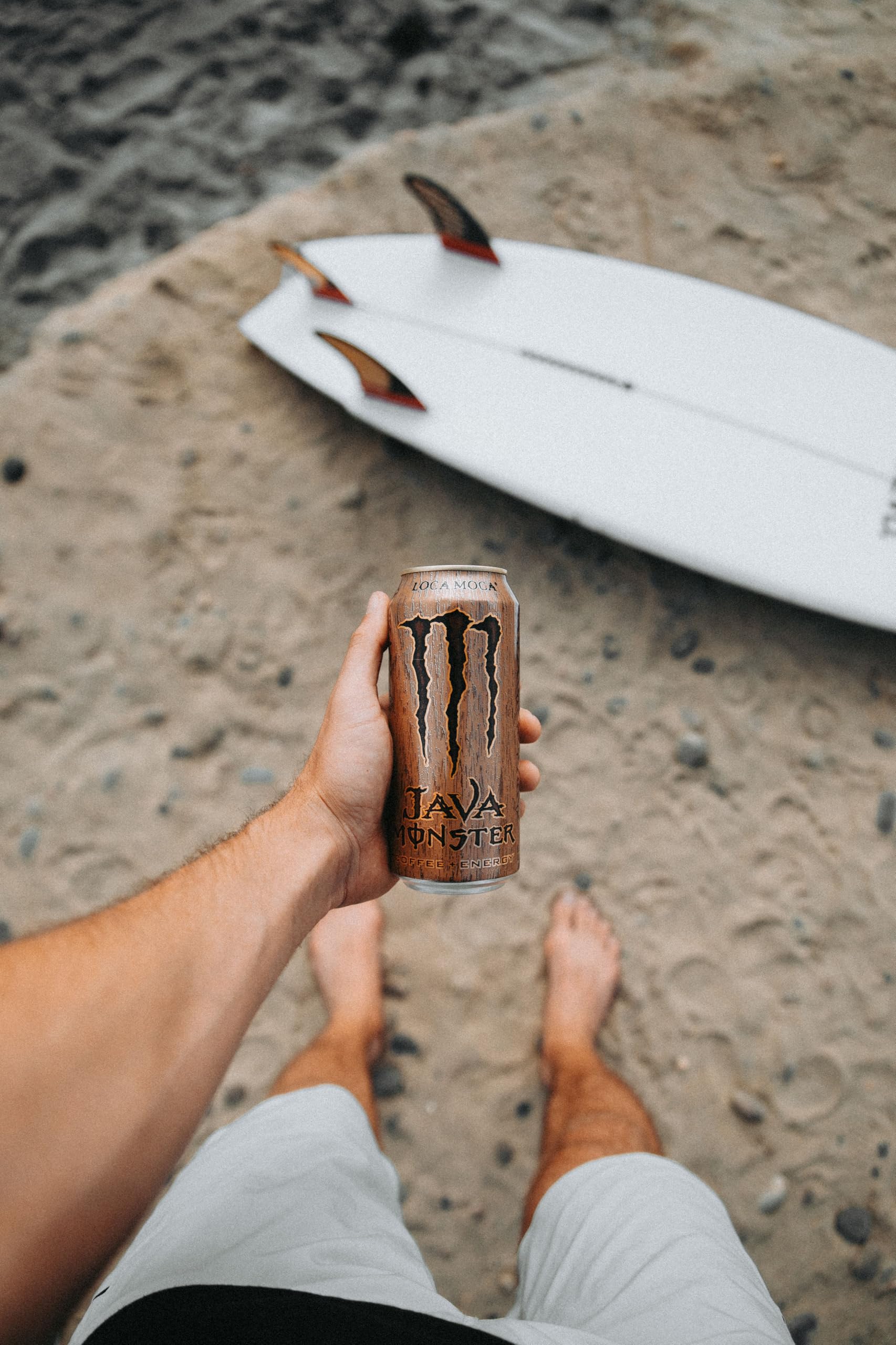 Monster Java Loca Moca outdoors scene supports on-the-go productivity