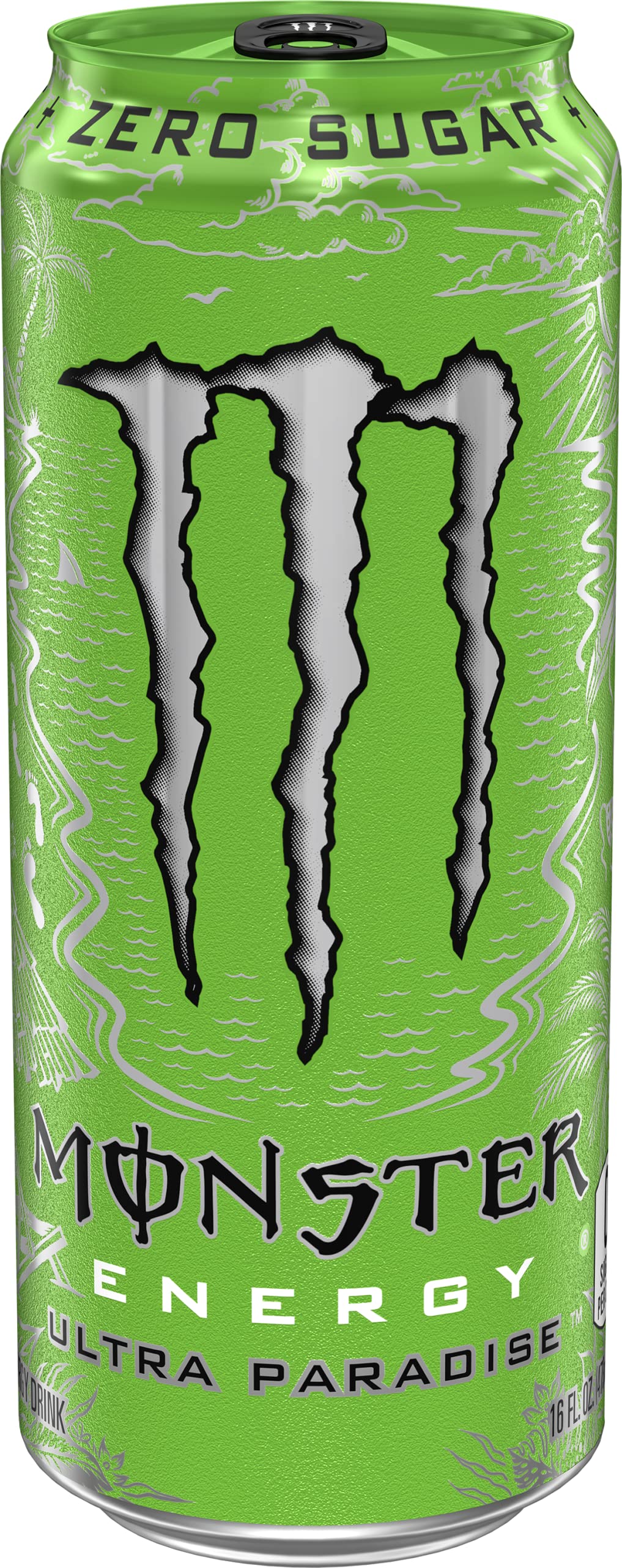 Ready-to-drink Monster Ultra Paradise can, ideal for on-the-go refreshment.