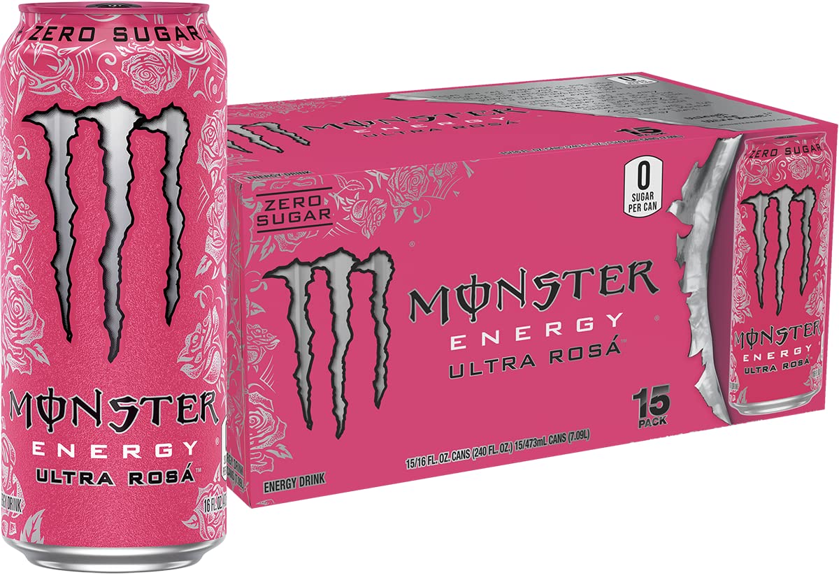 Monster Ultra Rosa bottle with pink grapefruit notes for on-the-go energy.