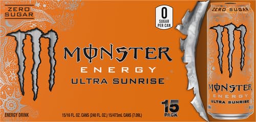 15-pack Monster Ultra Sunrise for convenient, zero sugar energy on the go.