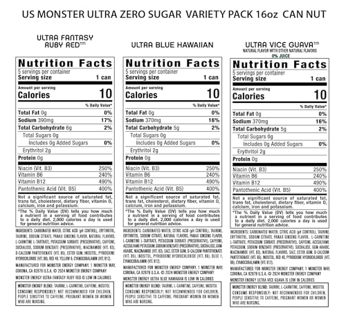 Monster Ultra Variety Pack 15-count box, convenient energy assortment for anytime.