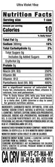 Monster Ultra Violet bottle side reveals flavor notes and caffeine boost for sustained focus