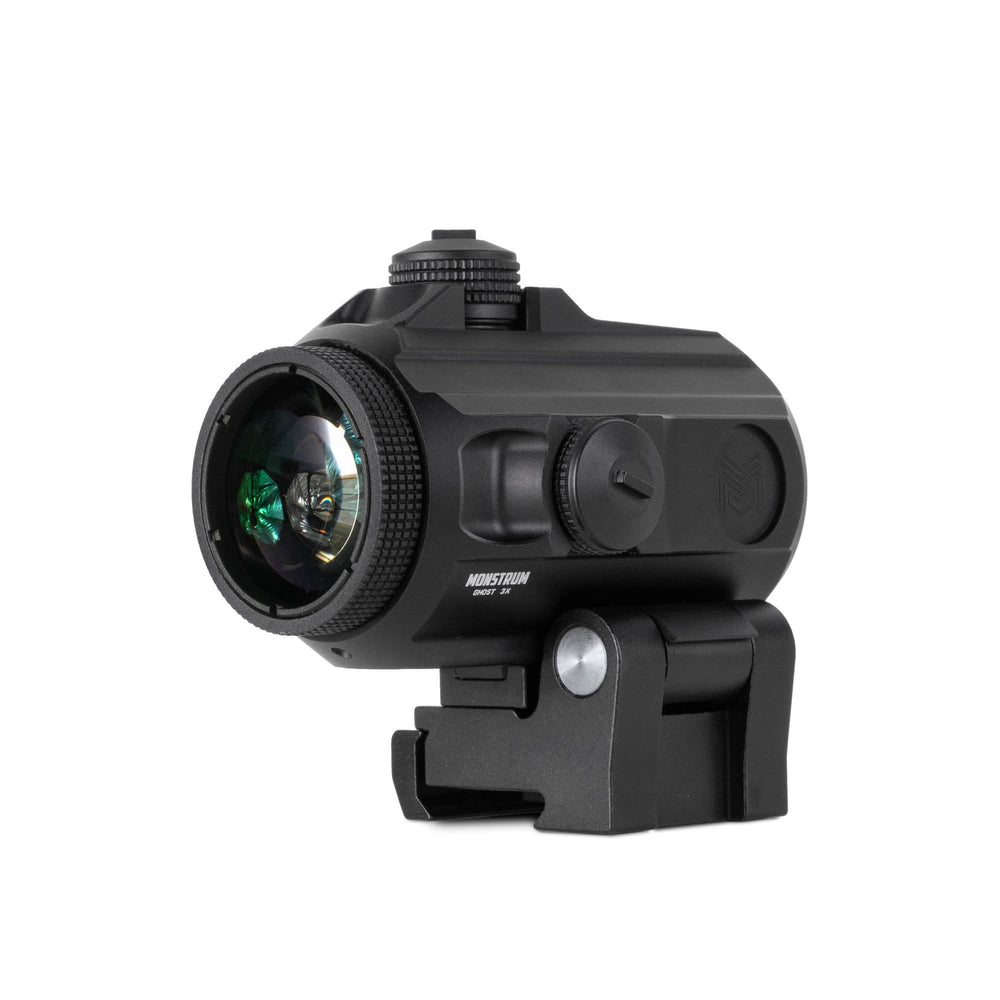 Monstrum Ghost Red Dot Sight features long-lasting battery life.