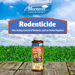 Monterey Go-DIE Gopher Bait grain bait encourages feeding with reduced shyness.