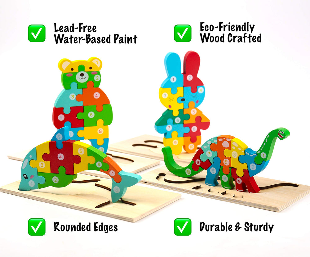 Montessori Mama teddy bear puzzle boosts concentration during calm play.