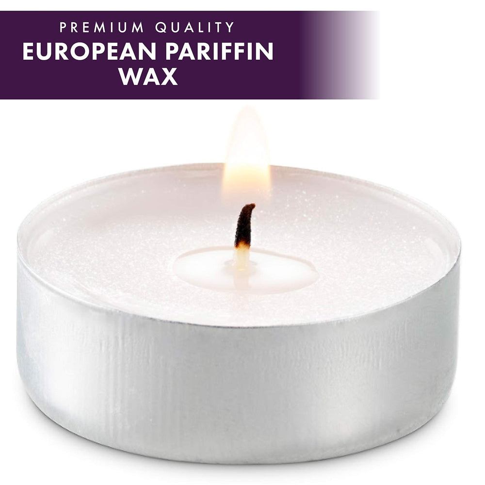 Montopack paraffin wax tea lights offer European quality lighting for emergencies and decor.