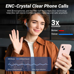 Monyhigh S48 ENC microphone enhances call clarity in noisy environments.