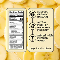 Label highlights organic bananas and sunflower seeds in Mooala Banana Milk.