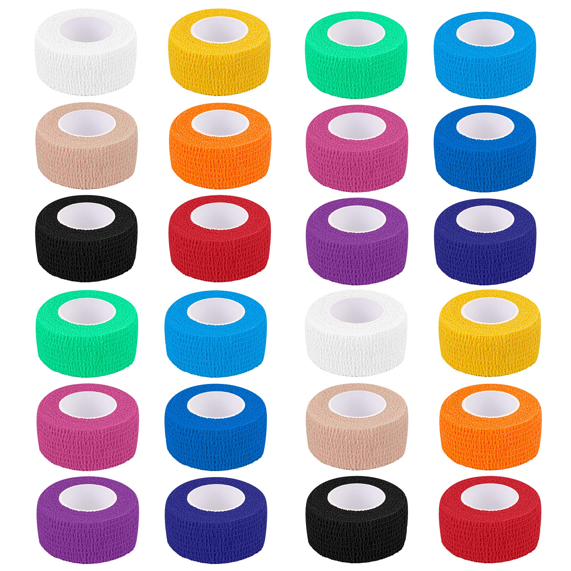 Mooerca bandages wrap color variety pack showing vibrant rolls for color-coded first aid