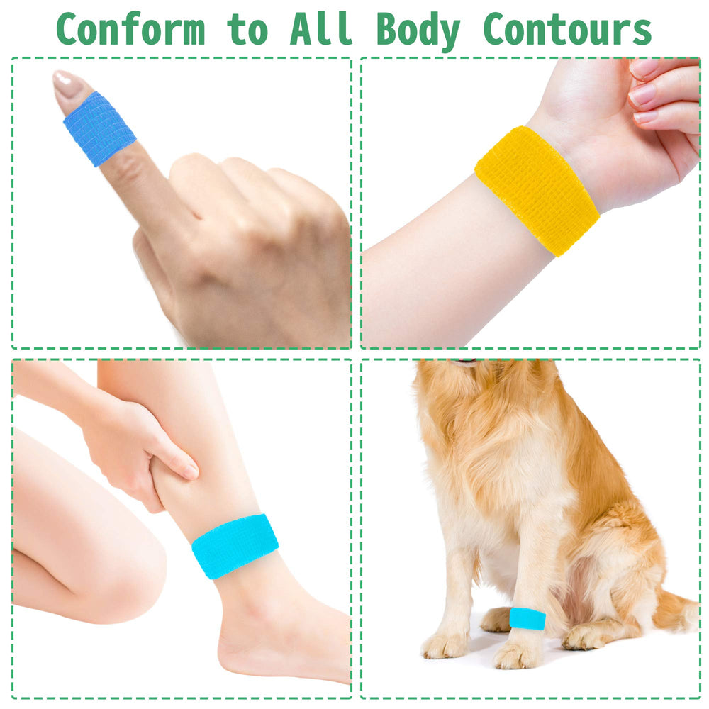 Mooerca bandages wrap tattoo grip tape use demonstrates versatile self-adhering support for grip tubes