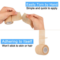 Mooerca elastic cohesive wrap wrapping fingers with ease during activity.