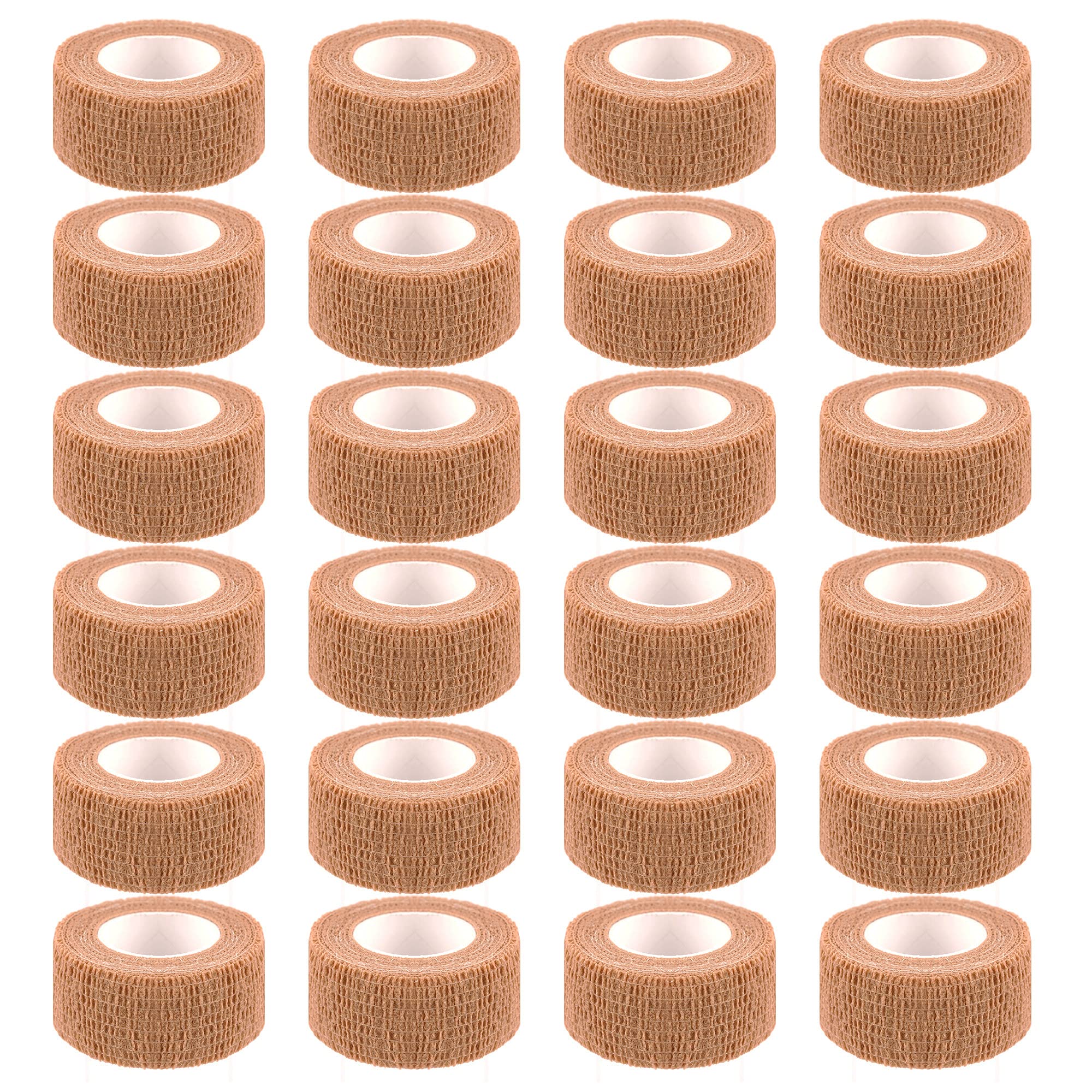 Mooerca self-adherent wrap 24-roll packaging for organized first aid.